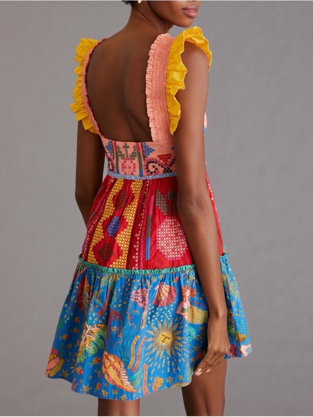 FARM Rio Colorblocked Mini Dress - Picture 2 of 12